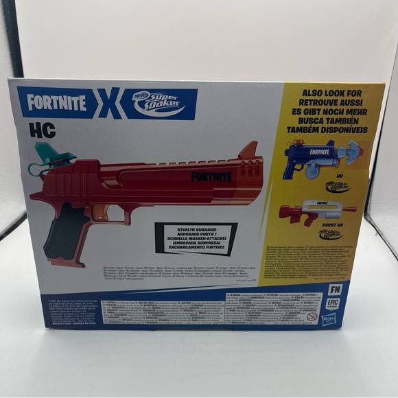 Fortnite HC Nerf Gun Supersoaker Water Gun Pistol Orange Hasbro 2021 NIB - Picture 5 of 10